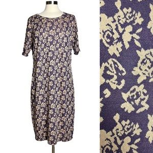 LuLaRoe Purple Floral Simply Comfortable Dress